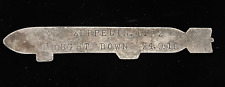 L.32 ZEPPELIN DOWNED OVER DURALUMIN 1916 DATED STAMPED TRENCH ART AIRSHIP DESIGN picture