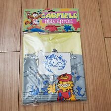 Vintage Garfield Play Apron Art Smock 80s Yellow Painting Empire Pencil Corp NEW picture