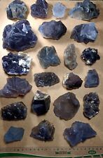 3kg Purplish Blue Color Fluorite Cubic Crystals Cluster Specimens-Pk *22 pieces* picture