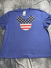 NWT Men’s Disney Family Fun American Flag Mickey Tee Blue 3XLT picture