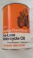 VINTAGE AMF HARLEY DAVIDSON PRE-LUXE MOTORCYCLE OIL #75-7 SAE 40..UNOPENED picture
