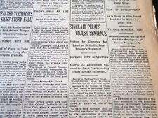 1929 SEPTEMBER 23 NEW YORK TIMES - SINCLAIR PLEADS UNJUST SENTENCE - NT 6553 picture