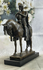 New King Arthur On Horse Figurine Sculpture Bronze European Made Home Art picture