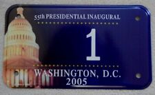 2005 Washington DC Presidential Inaugural Motorcycle License Plate +++ Number 1 picture