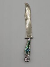 Vintage Abalone Letter Opener Alpaca Silver from  Mexico 5