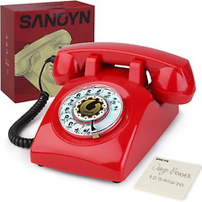 Retro Rotary Dial Phone  1960S Vintage Landline Telephone Old Fashioned Corded P picture