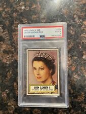 1952 Topps LOOK 'N SEE #104, Queen Elizabeth II, PSA 4 picture