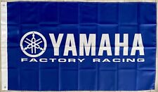 YAMAHA FACTORY RACING 3x5ft FLAG BANNER DRAPEAU MAN CAVE GARAGE picture