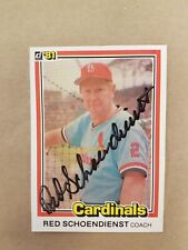 Red Schoendienst 431 Dunruss 1981 Autograph SPORTS signed Baseball card MLB picture