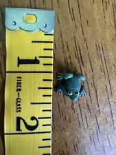 Vintage Artisan Mini Micro Dollhouse Frog Green Striped Toad Fairy Garden 1:12 picture