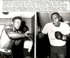 LG903 1962 UPI Wire Photo SONNY LISTON FLOYD PATTERSON Boxing Pre-Fight Work-Out picture