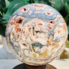 1235g Natural Beautiful Colorful Water Grass Agate Ball Quartz Crystal Sphere picture