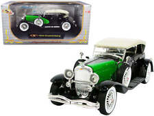 1934 Duesenberg Black and Green 1/32 Diecast Model Car picture
