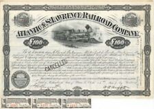 Atlantic and St. Lawrence Railroad Co. - 100 British Pounds Bond - Foreign Bonds picture