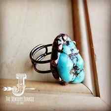 Blue Turquoise Ring set in Antique Copper 012w picture