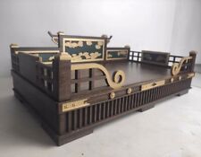 Chinese Traditional Wood Scene Bed Display Miniature Toy Mahogany Collection picture