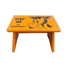 Vintage Toys R Us Geoffrey Giraffe Step Up Wood Stool Orange picture