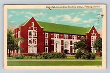 Pittsburg KS-Kansas, Music Hall, Kansas State Teachers College Vintage Postcard picture
