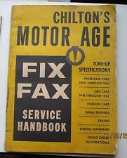 Chilton's Motor Age Fix Fax Service Handbook 1941-1961 Domestic, Import, Trucks picture