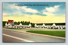 Castle Court Motel Hwy 220 Martinsville Virginia VA Roadside America Postcard picture