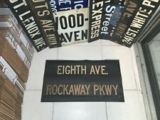 NYC SUBWAY ROLL SIGN ROCKAWAY PARKWAY EIGHTH AVE CANARSIE GLENWOOD ROAD BROOKLYN picture