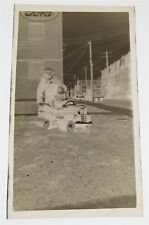 Vintage Peddle Car Negative Childs Toy Ford Dealership Father & Son 1940's picture
