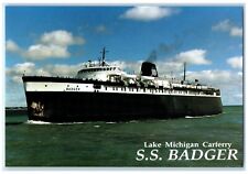 c1970s's Lake Michigan Carferry SS Badger Manitowoc WI Ludington MI Postcard picture