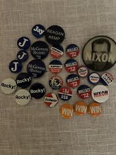 60-70’s Nixon/Kennedy/LBJ/Goldwater/Humphrey/Goldwater/Wallace Campaign Pins picture