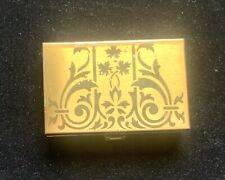 Vintage Musical Compact Gilt Powder Box ~ Elgin American Pat Pend USA ~ WORKS picture