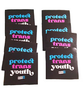 *8 PACK Protect Trans Youth Stickers Decal 3.75