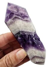 Amethyst Double Terminated Chevron Crystal Polished Wand Brazil 87.9 grams picture