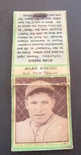 Old Vintage 1930's - MARK KOENIG - New York GIANTS BASEBALL - Matchcover  picture