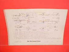 1963 1964 PLYMOUTH VALIANT BARRACUDA SIGNET CONVERTIBLE FRAME DIMENSION CHART picture