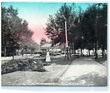 c1910's Pavilion Grounds Lake Manawa Panoramic Bifold Council Bluff IA Postcard picture