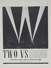 1942 Sebastian Lathe Company  Fortune WW2 Print Ad Q2 Two V's Victory War picture