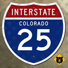 Colorado Interstate 25 highway route sign 1957 Springs Denver 18x18 picture