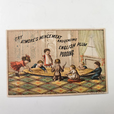 Late 1800's Atmore's Mince Meat & English Plum Pudding Trade Card $2.00 Ship NR picture