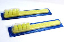 2 NEW SEALED VINTAGE TOOTH BRUSH Disposable  Just Add Water Made In Finland F2 picture