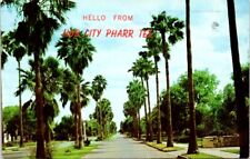 1962, Hello from Hub City, PHARR, Texas Chrome Postcard picture