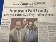 O.J. Simpson Not Guilty Los Angeles Times October 4, 1995 picture