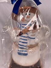 Houston Harvest Hot Cocoa Chocolate S'mores 3-piece Teapot Mug Snowman 31377 NEW picture