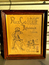 Antique 1921 Odd Fellows Folk Art David and Goliath Rice Lyons Kansas KS ribbon picture