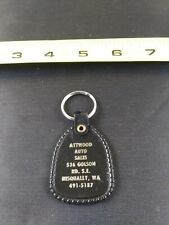Vintage Attwood Auto Sales Keychain Key Ring Chain Style Hangtag Fob *EE57 picture