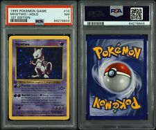 1999 Pokemon Game 1st Edition Shadowless #10 Mewtwo - Holo PSA 7 NM picture