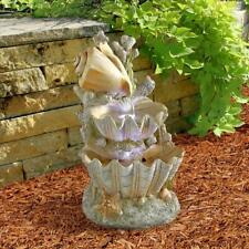 Sun Sand and Surf 3 Tier Beach Shells Water Fountain w/ Pump & LED Light Kit picture