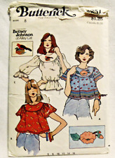 BUTTERICK PATTERN 3851 BETSEY JOHNSON BLOUSE 1970'S CUT COMPLETE UNUSED SIZE 8 picture