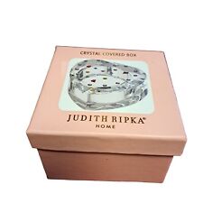 NEW Judith Ripka Signed Home Jewels Heart Crystal Rhinestone Trinket Box  picture