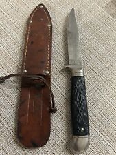 Imperial knife & sheath - vintage fixed blade - Made In Providence Rhode Island picture
