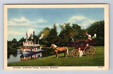 Dearborn MI-Michigan, Greenfield Village, Sewanee River, Boat Vintage Postcard picture