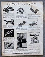1956 SLINKY Kusan James Pull Toys Vintage Catalog Ad Page Bucko Dog Eyes ++ picture